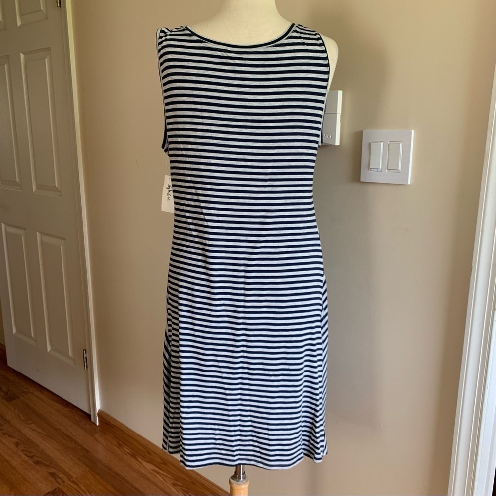 Style & Co Sleeveless Dress striped blue white XL - Picture 6 of 13